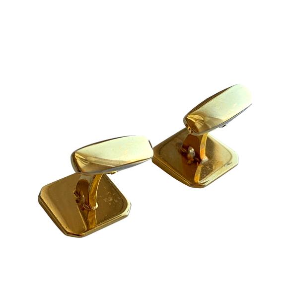 Authentic Yves Saint Laurent Gold-Tone Cufflinks – YSL Logo with Gift Box - Picture 4 of 7